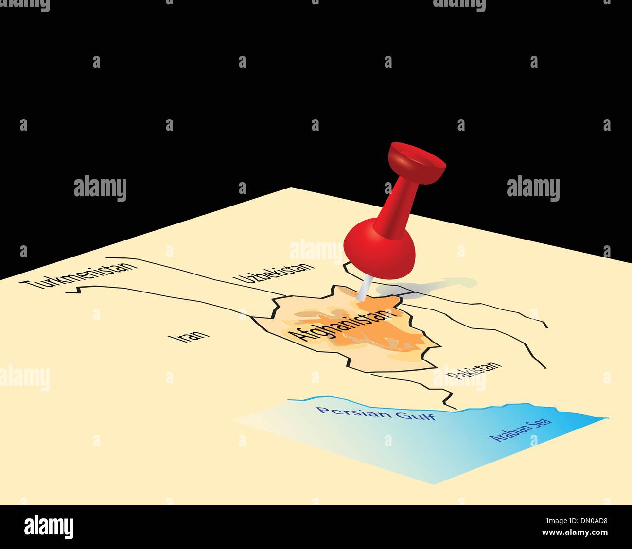 La carte de l'Afghanistan Illustration de Vecteur