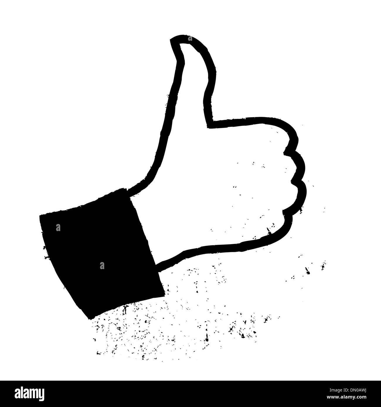 Thumb up grunge icône. Vector, EPS8 Illustration de Vecteur