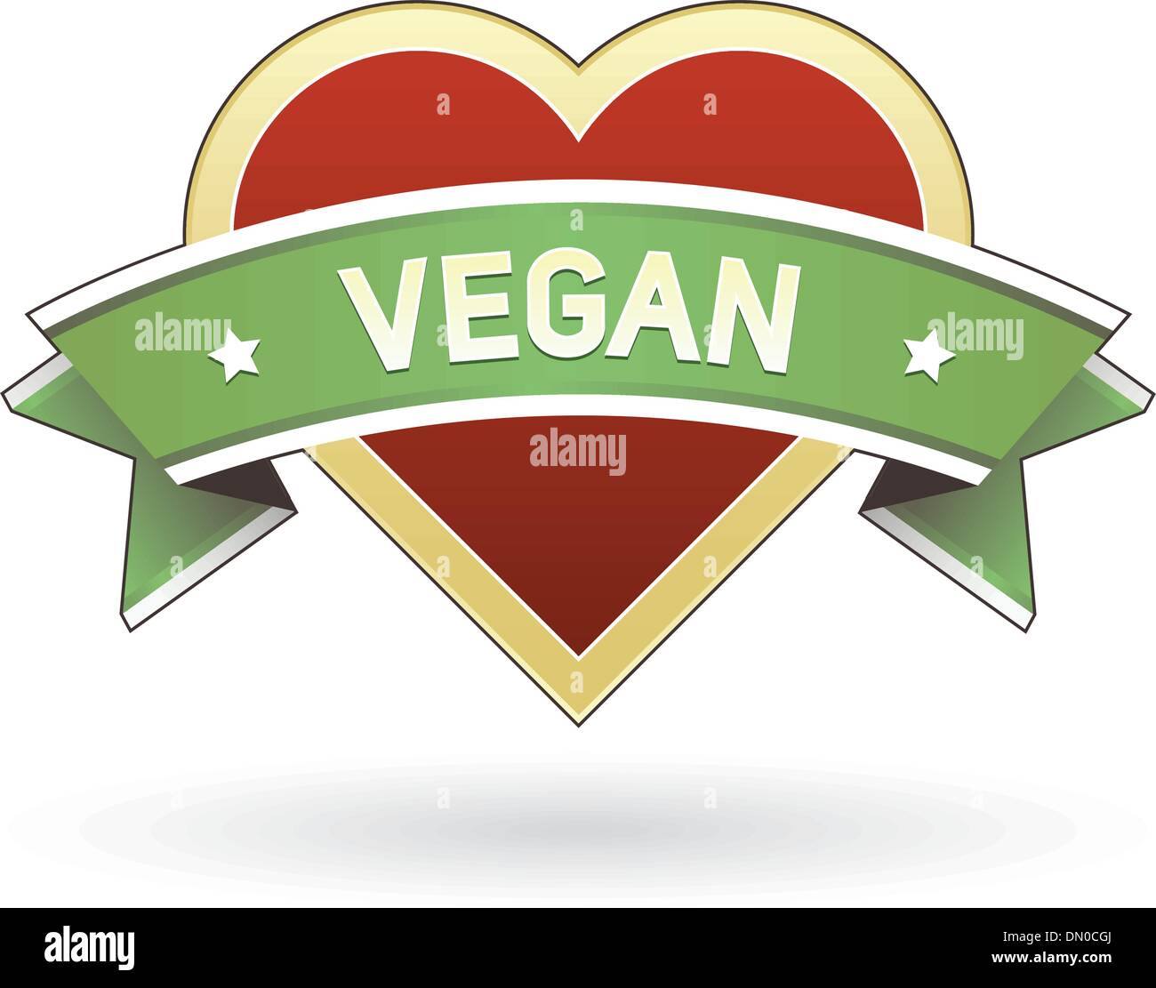 L'étiquette des aliments végétaliens Illustration de Vecteur
