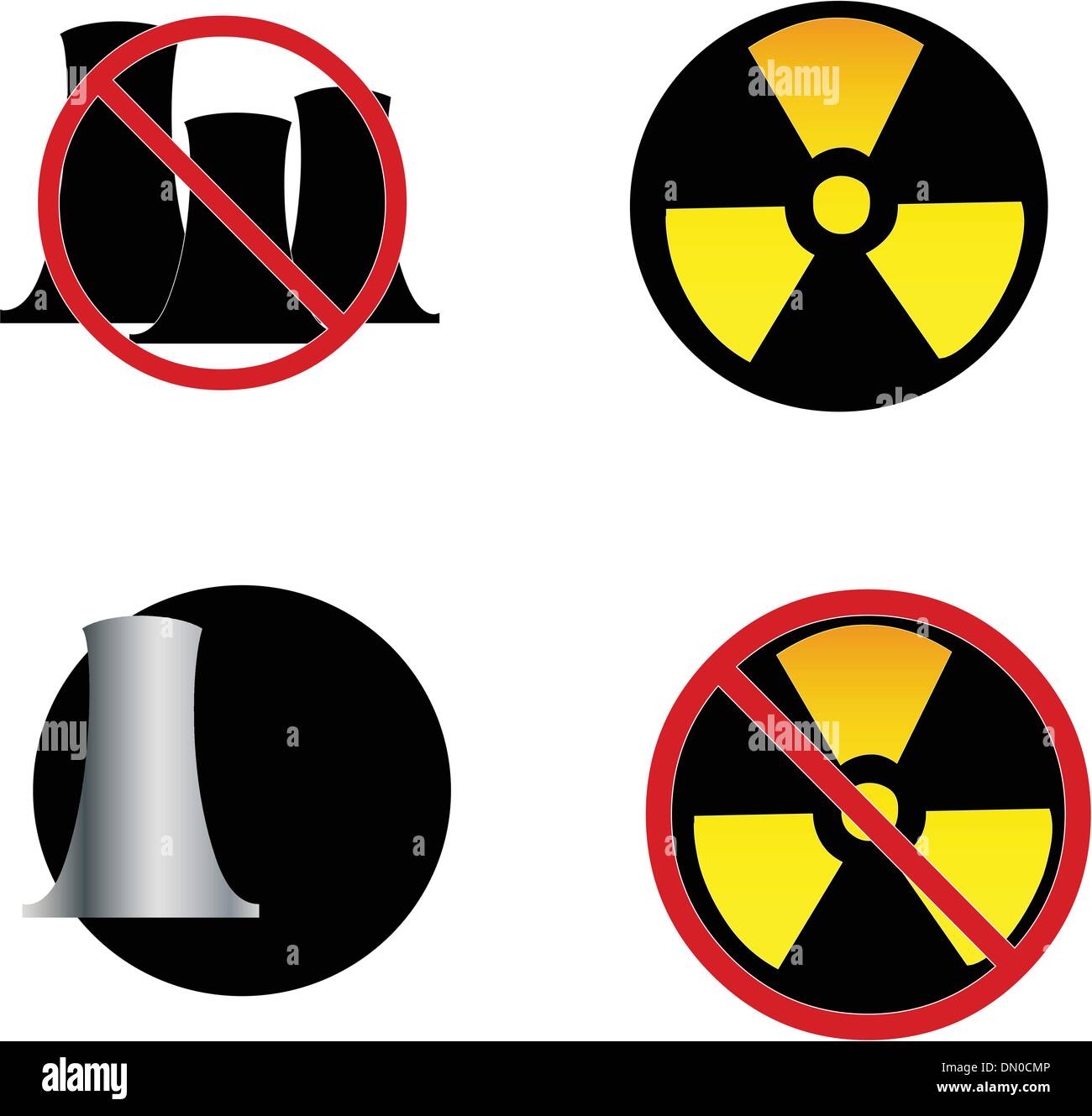 Symboles de puissance nucléaire Illustration de Vecteur
