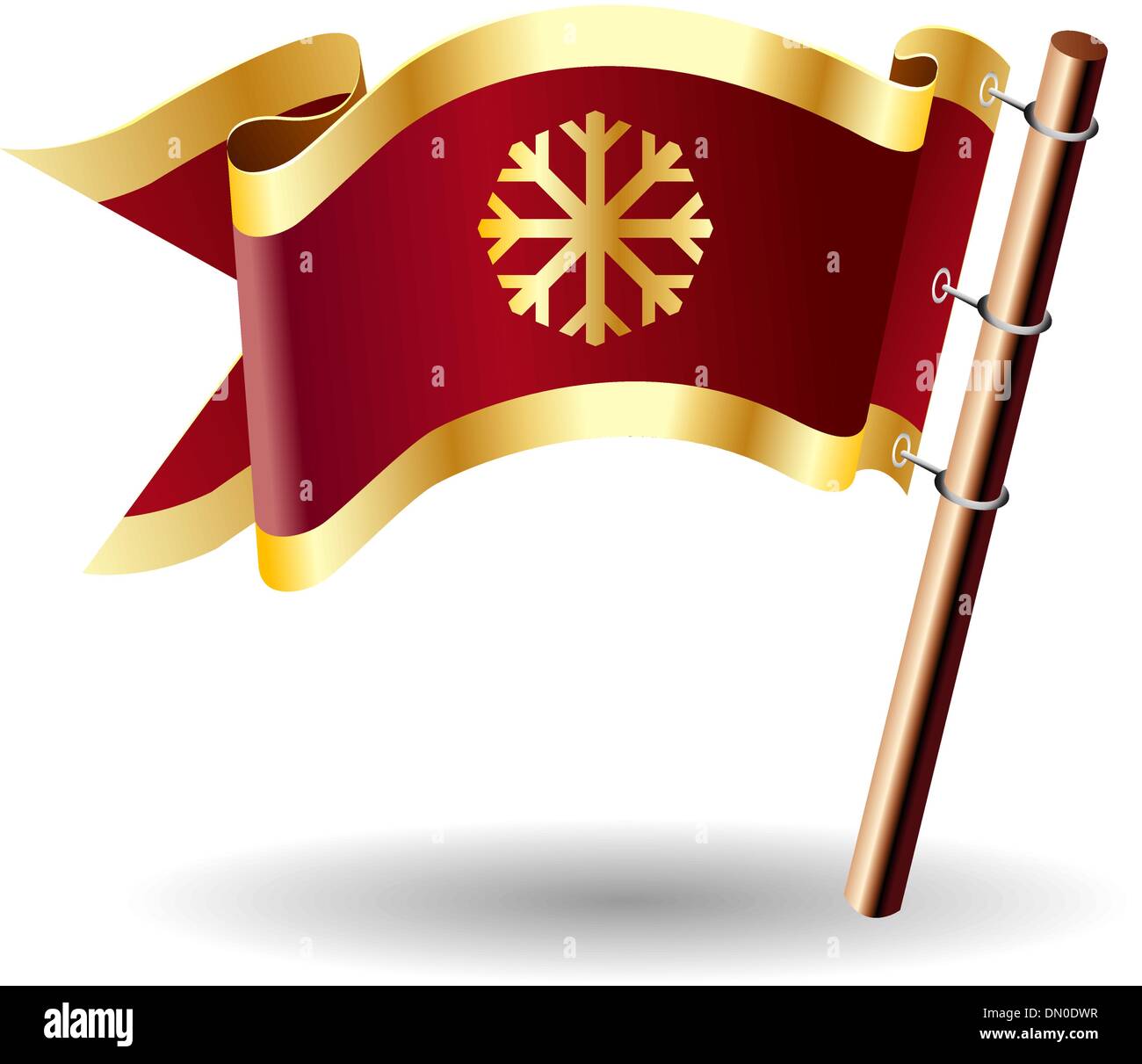 Bouton flocon drapeau royal Illustration de Vecteur