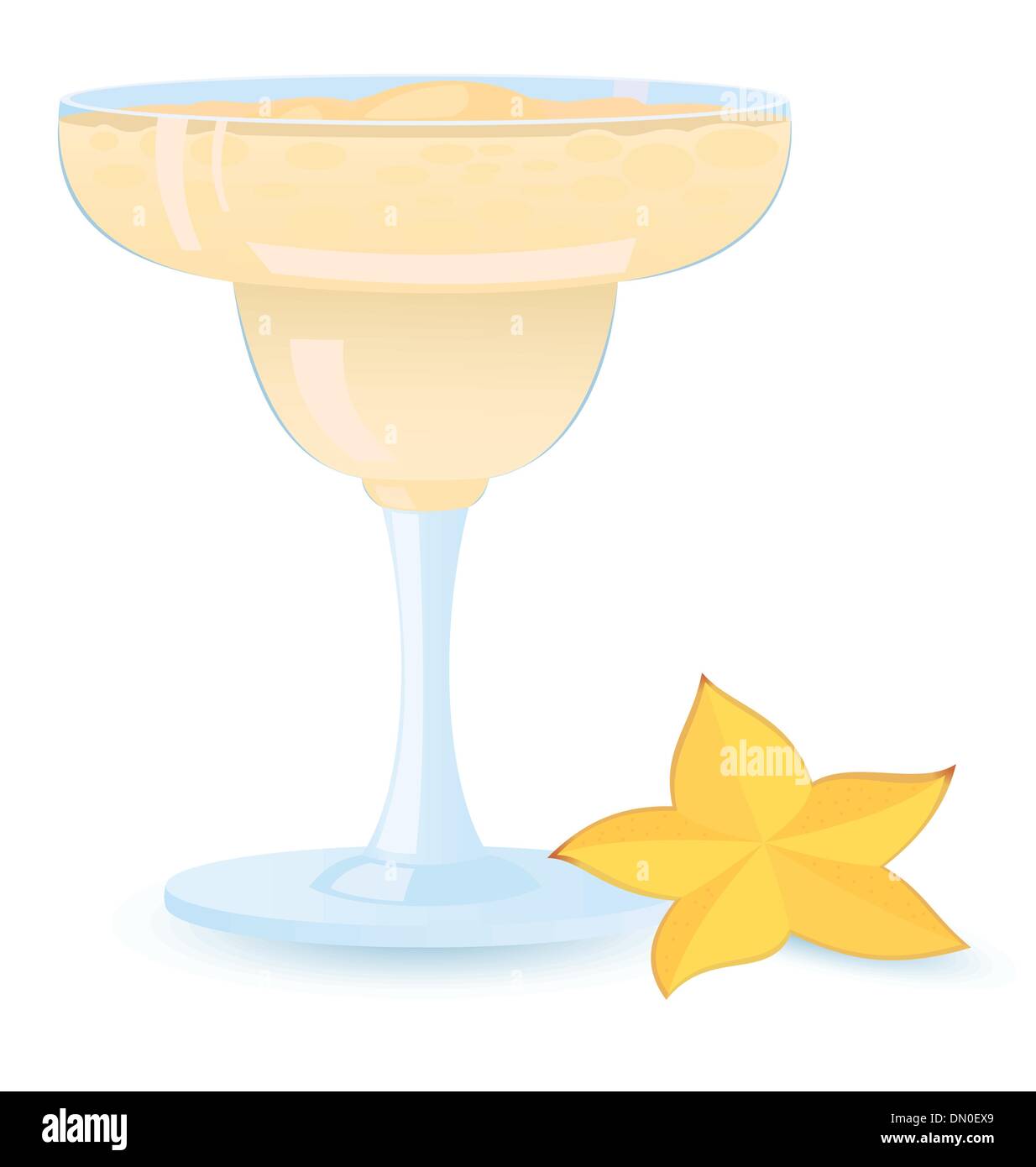 Cocktail de fruits Crémeux avec star vector illustration Illustration de Vecteur
