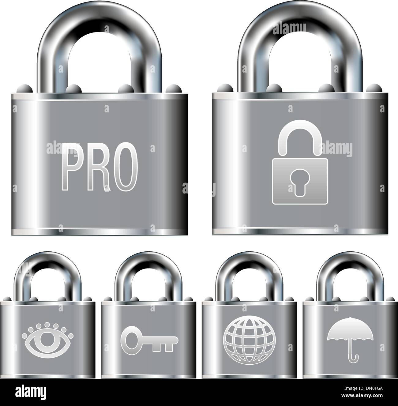 Internet Security Icon Set Illustration de Vecteur