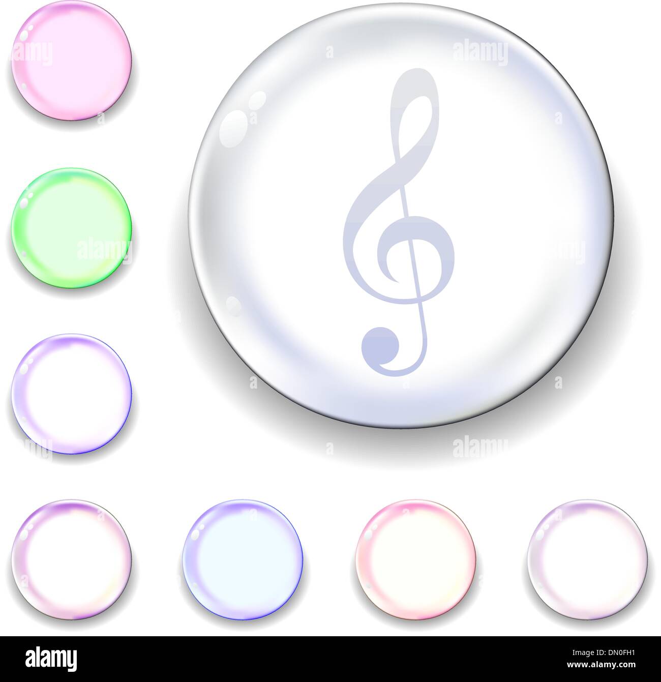 Clef de l'icône de l'orbe en verre Illustration de Vecteur