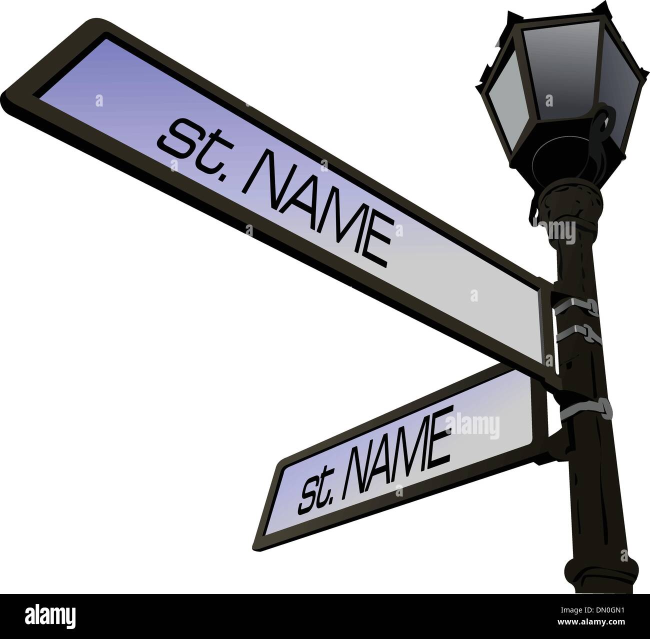 Pointeur dans différentes rues. Vector illustration. Illustration de Vecteur