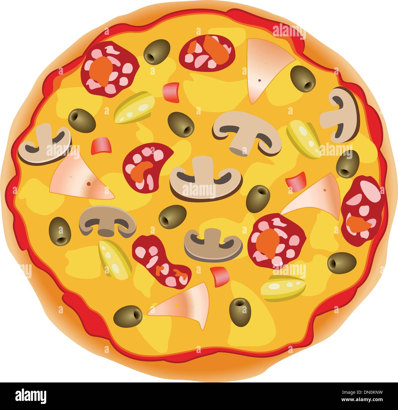 Vector pizza italienne Illustration de Vecteur