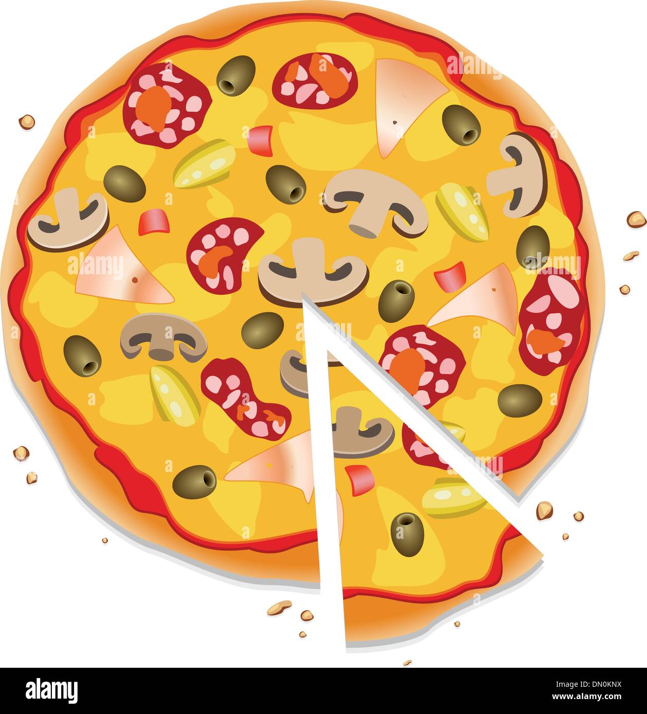 Vector pizza italienne Illustration de Vecteur
