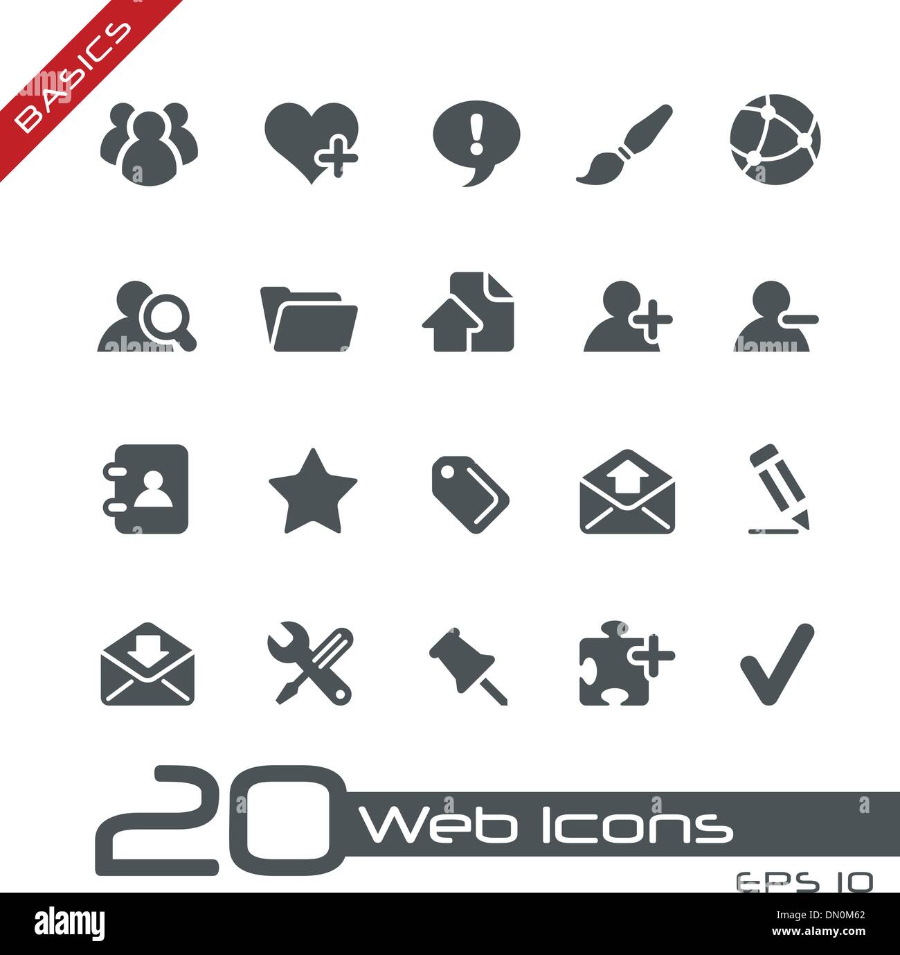 Icônes Web // Basics Illustration de Vecteur