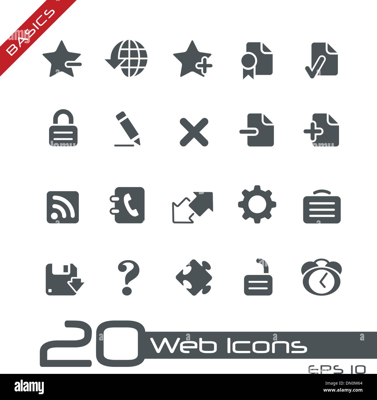 Icônes Web // Basics Illustration de Vecteur