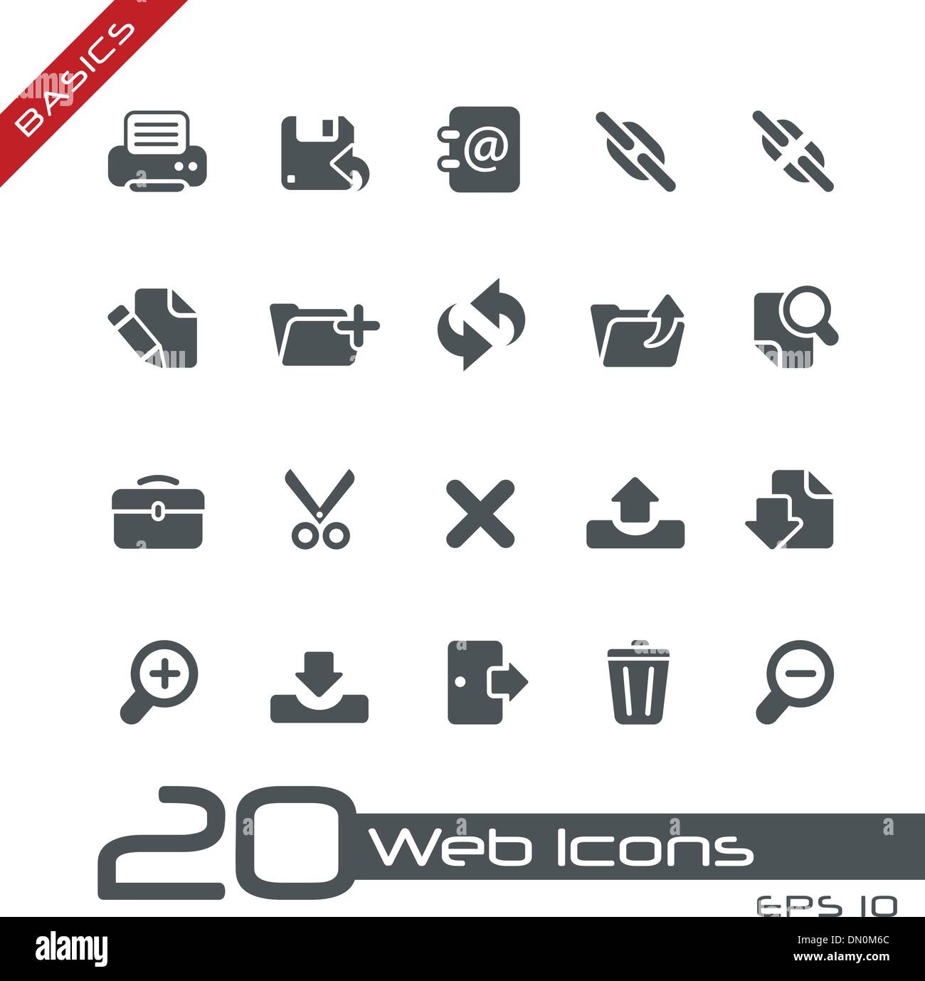Icônes Web // Basics Illustration de Vecteur