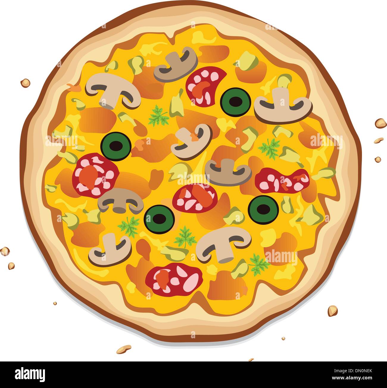 Vector pizza italienne Illustration de Vecteur