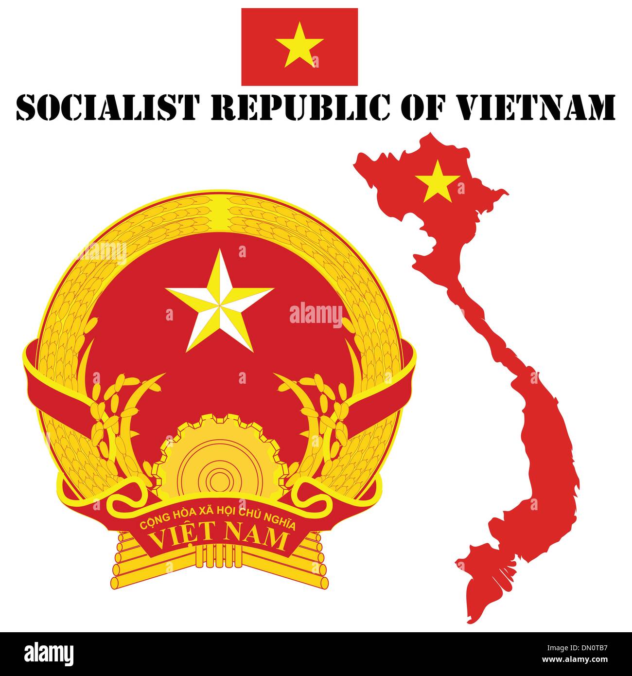 Viêt Nam Illustration de Vecteur