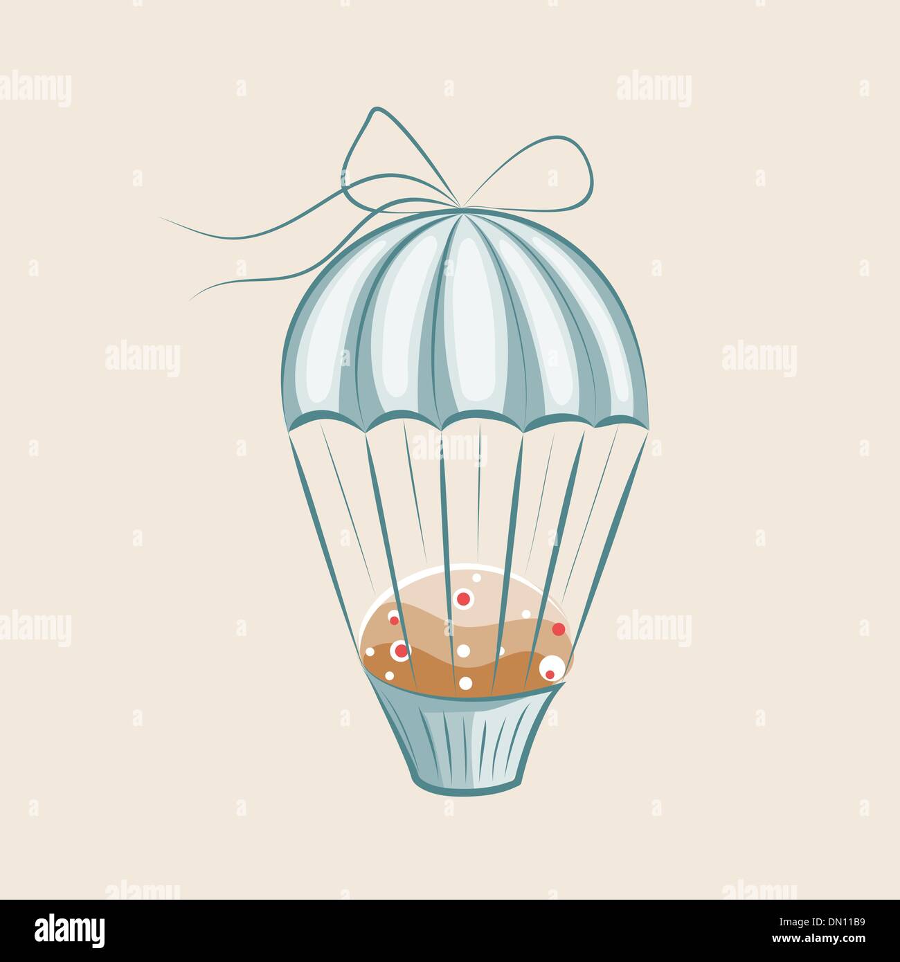 Muffin parachute Illustration de Vecteur