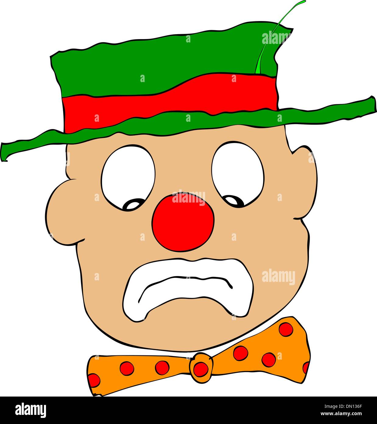 clown triste Illustration de Vecteur