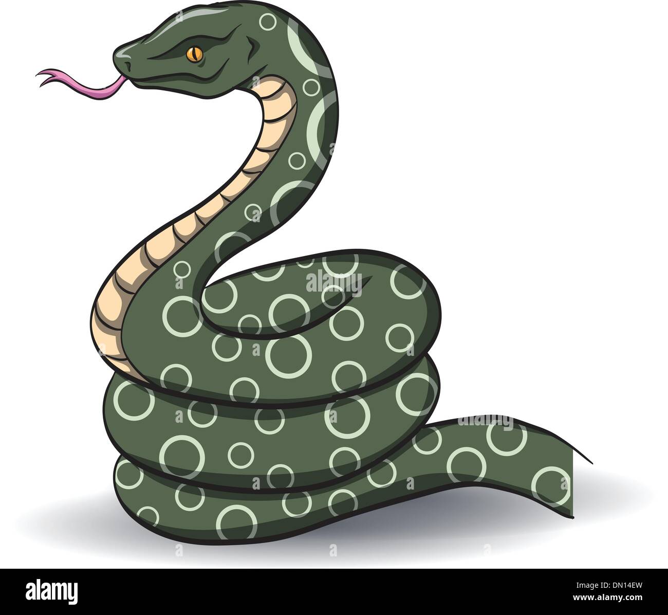 Vector serpent vert Illustration de Vecteur