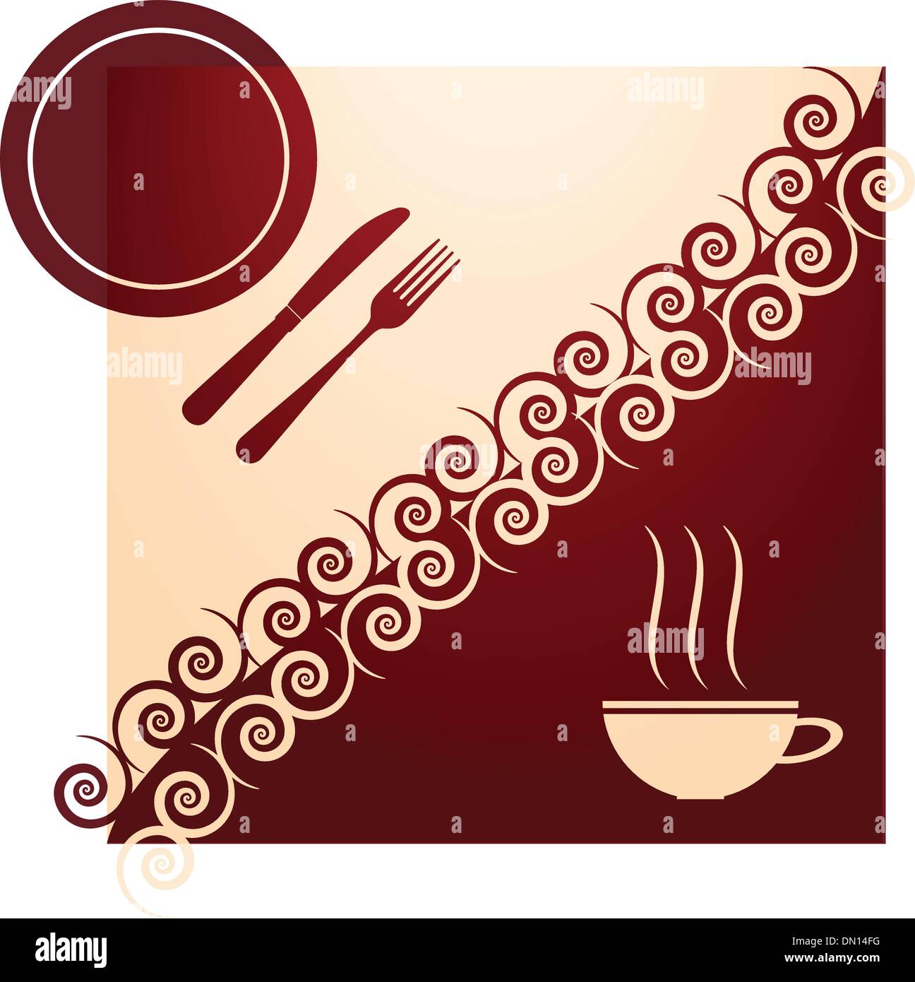 Vector background thème restaurant Illustration de Vecteur