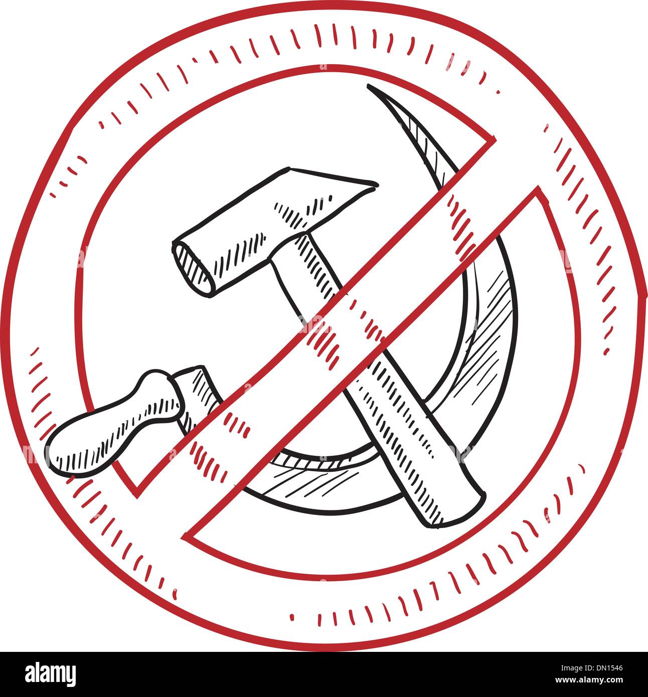 Le communisme et le socialisme mauvais sketch Illustration de Vecteur