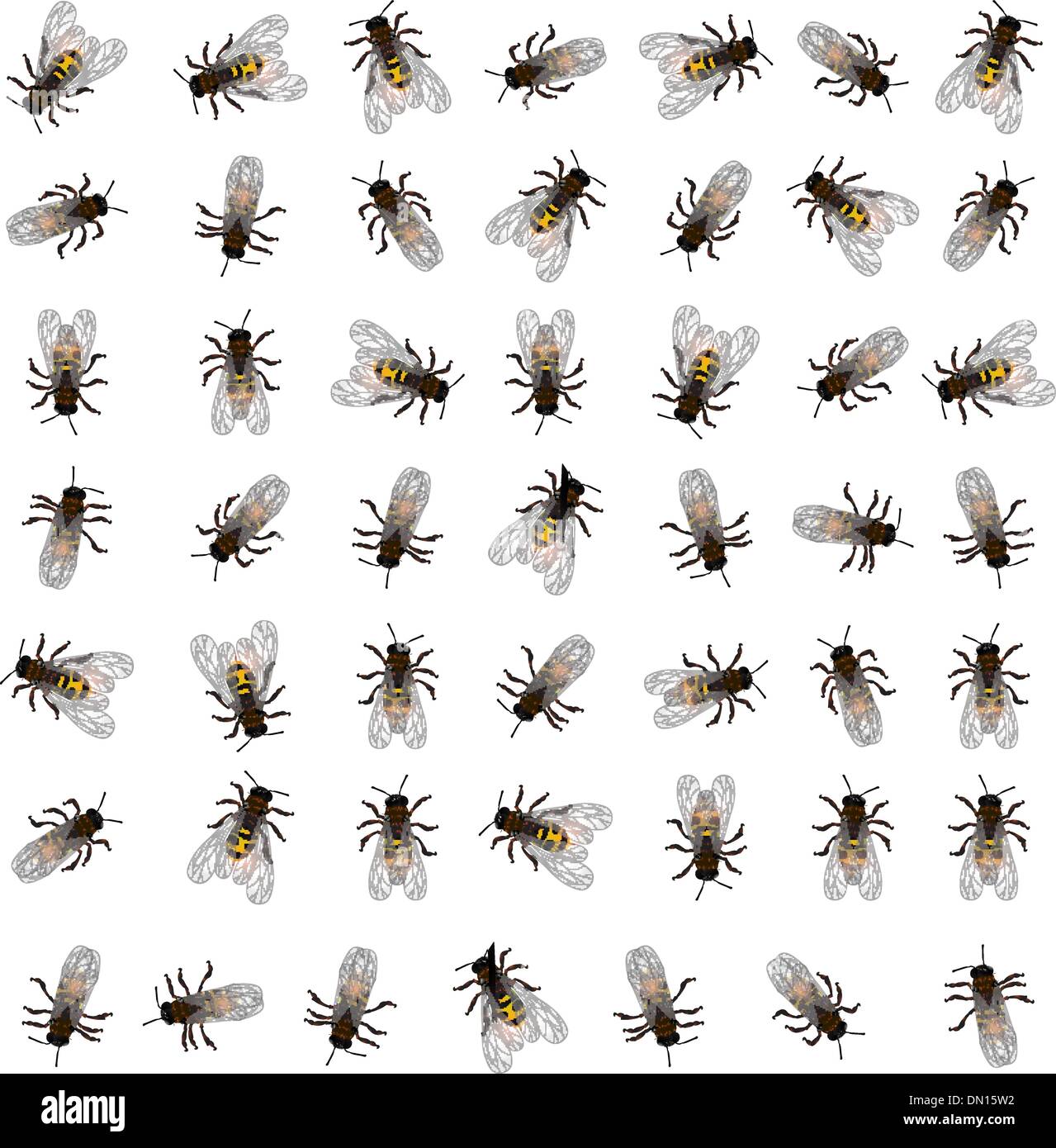 Motif abeille transparente Illustration de Vecteur