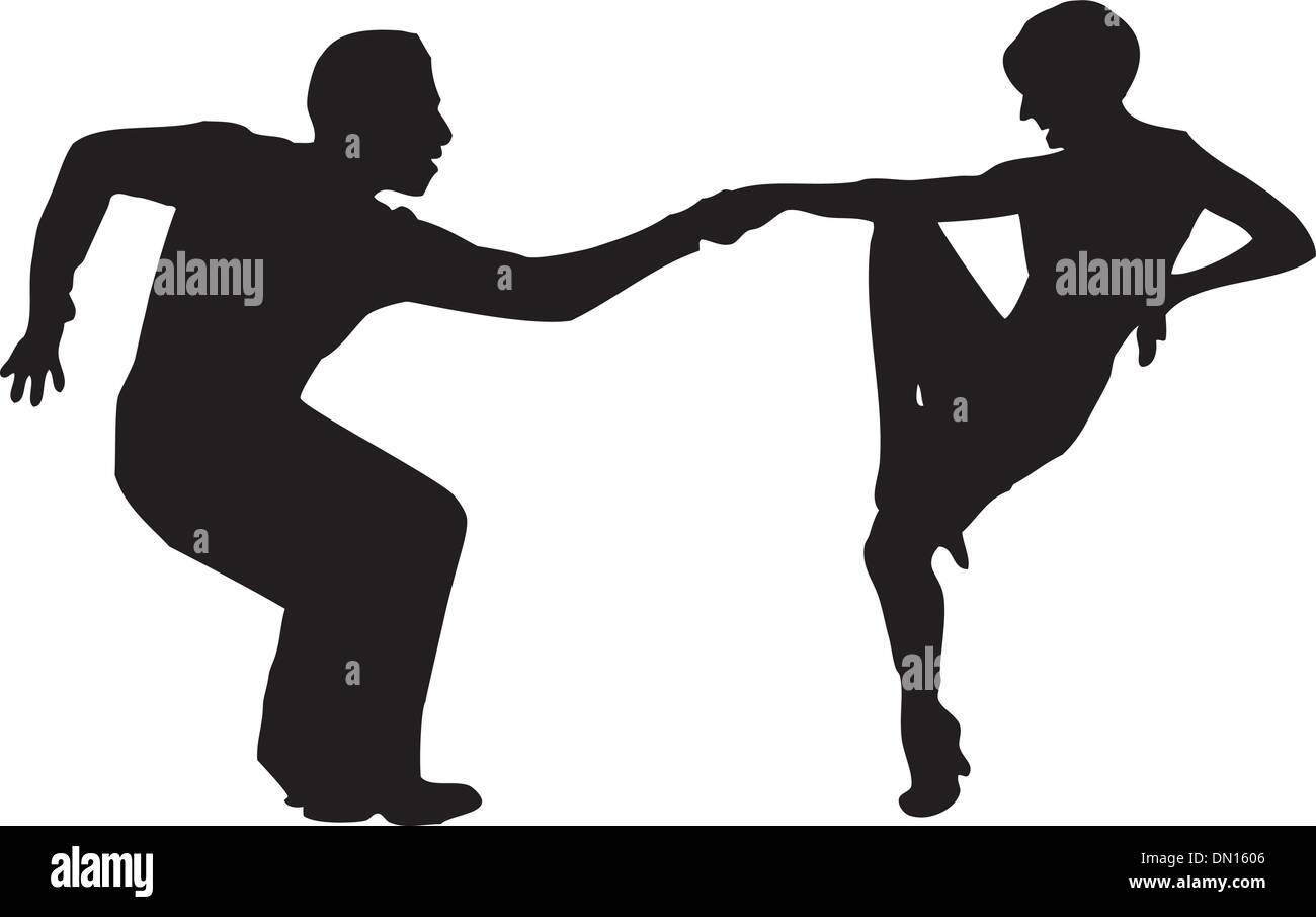 Danse de couple Illustration de Vecteur