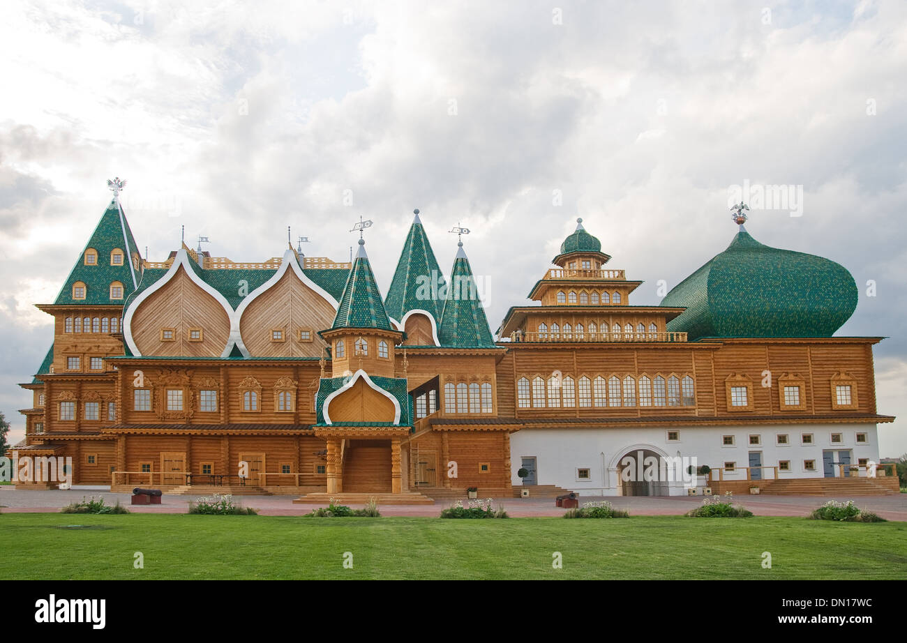Palais du tsar en bois en parc Kolomenskoe, Moscou Banque D'Images