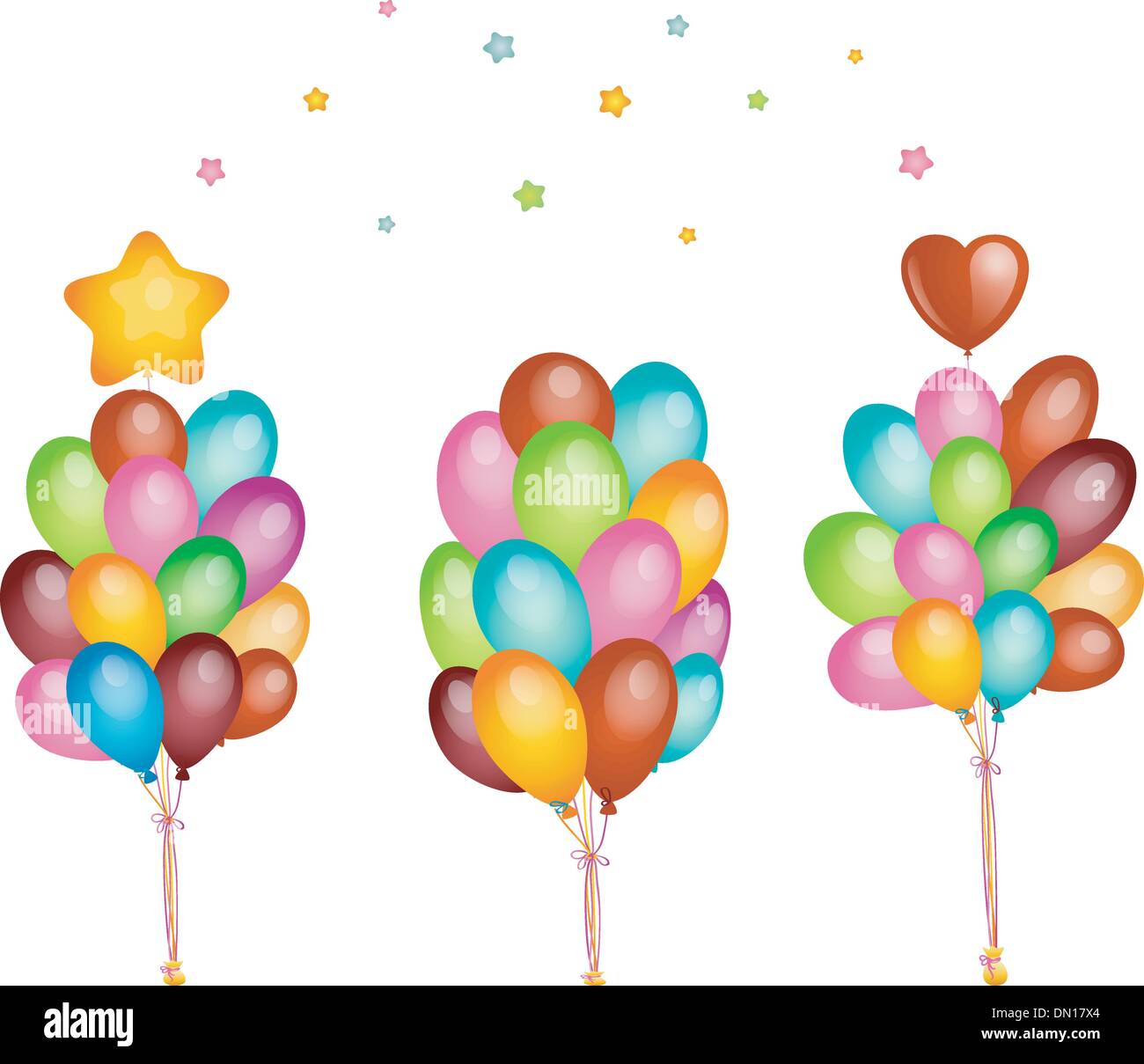 Arrière-plan avec des ballons de couleur Illustration de Vecteur