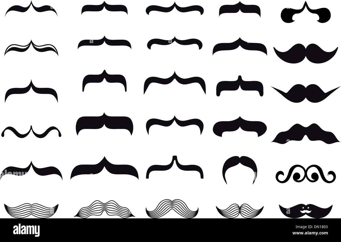 Moustache conçoit, vector Illustration de Vecteur