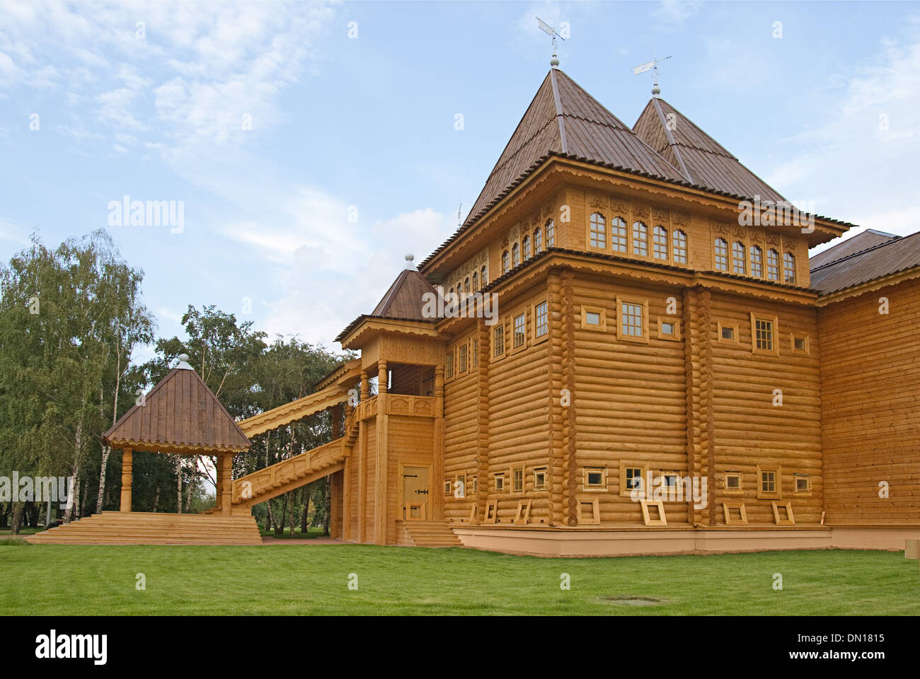 Palais du tsar en bois en parc Kolomenskoe, Moscou Banque D'Images