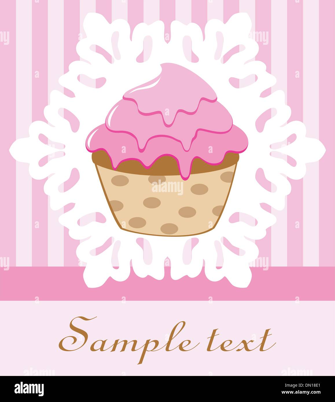 Vector retro cupcake Illustration de Vecteur