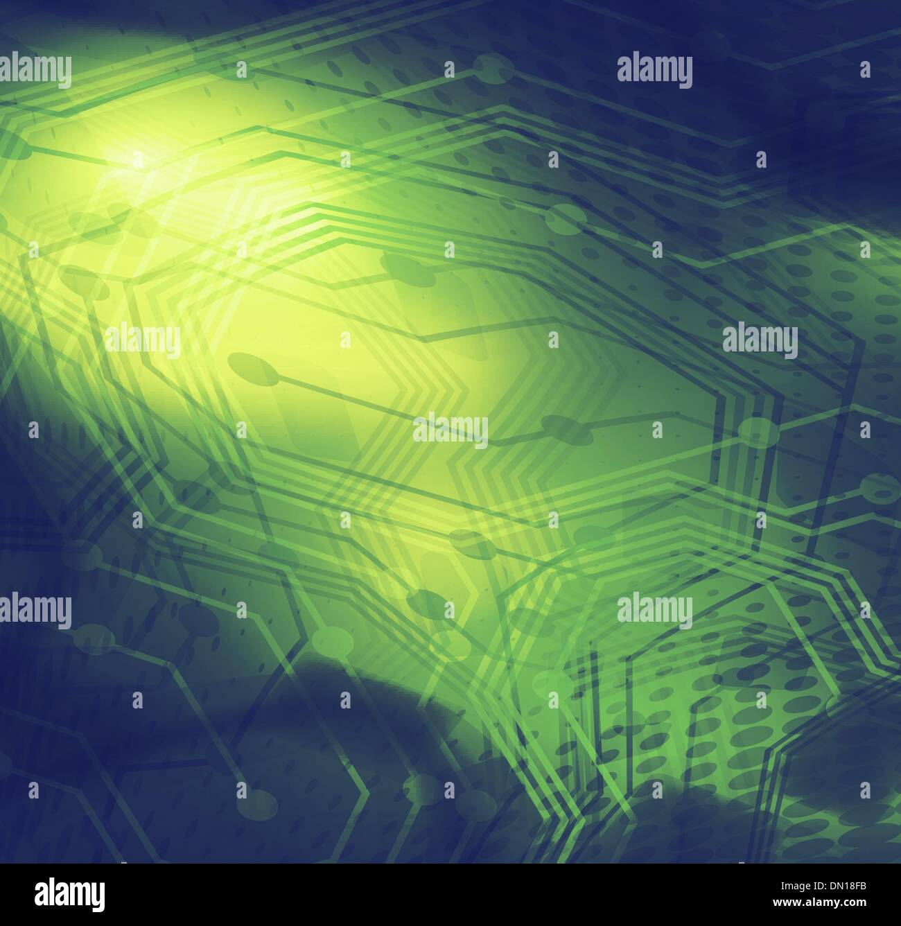 Fond vert-jaune avec la ligne Illustration de Vecteur