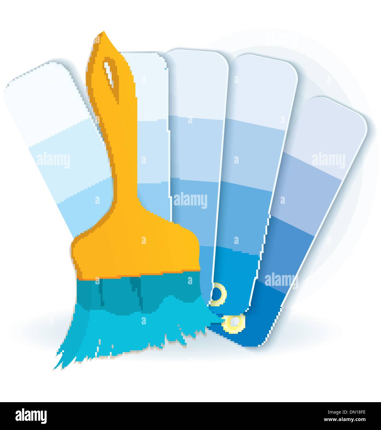 Couleurs du nuancier et vecteur de la brosse Illustration de Vecteur