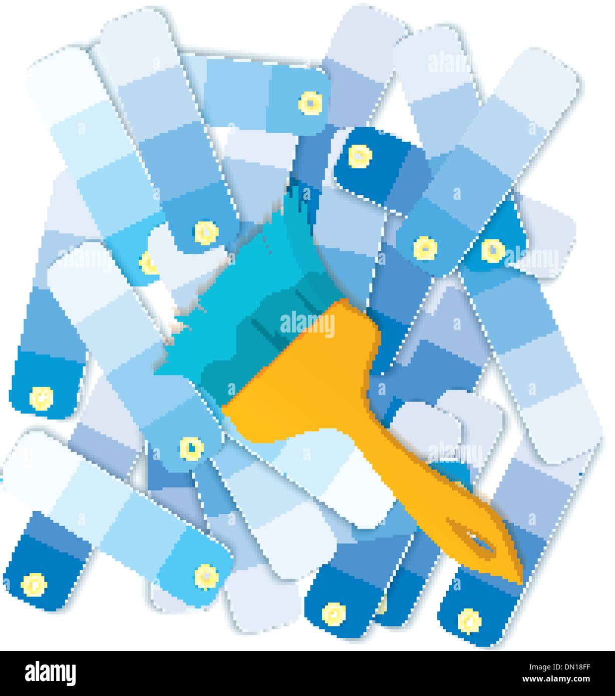 Plus de brosse couleur nuancier vector Illustration de Vecteur