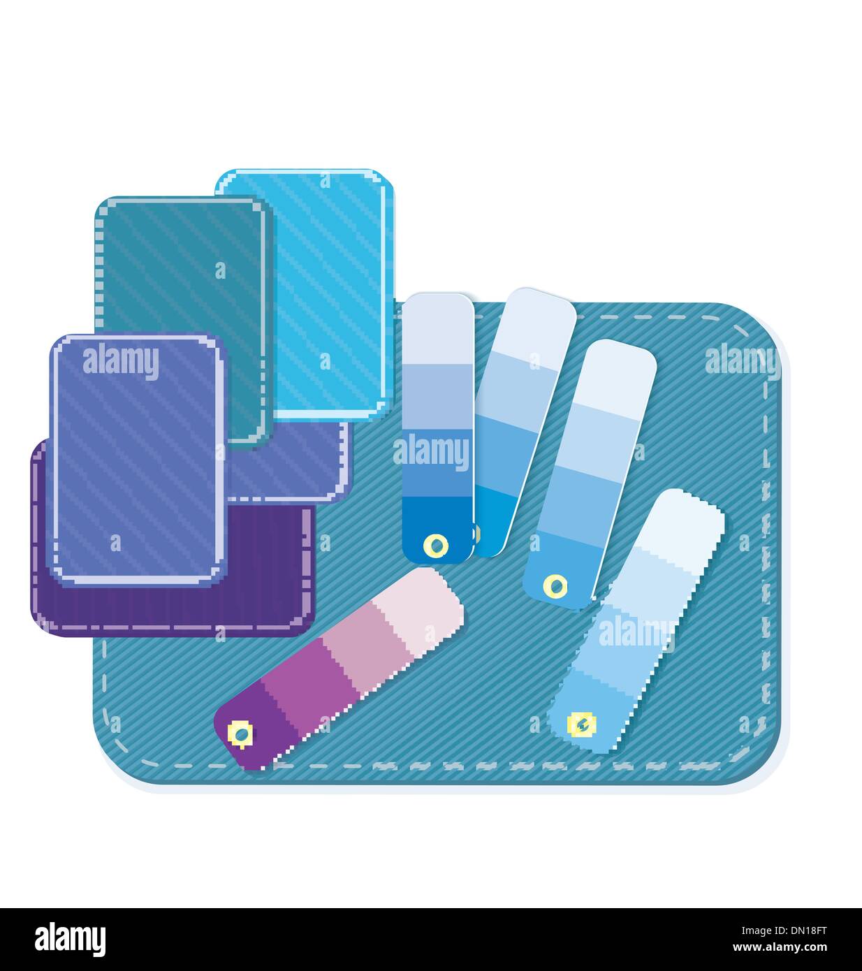 Tissu nuancier et vecteur de couleur Illustration de Vecteur