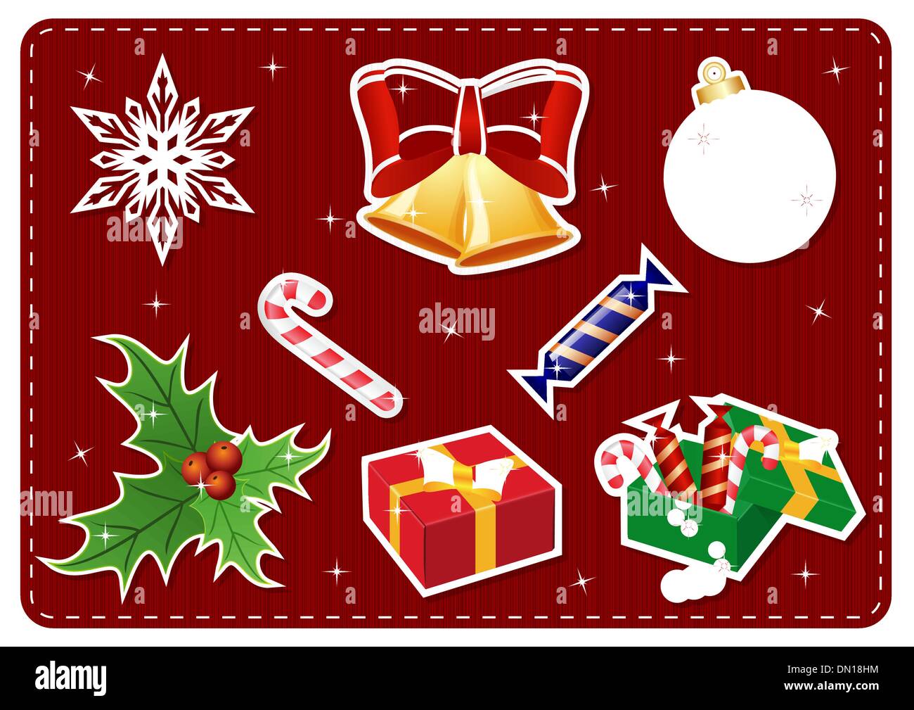 Ensemble d'articles pour Noël Illustration de Vecteur
