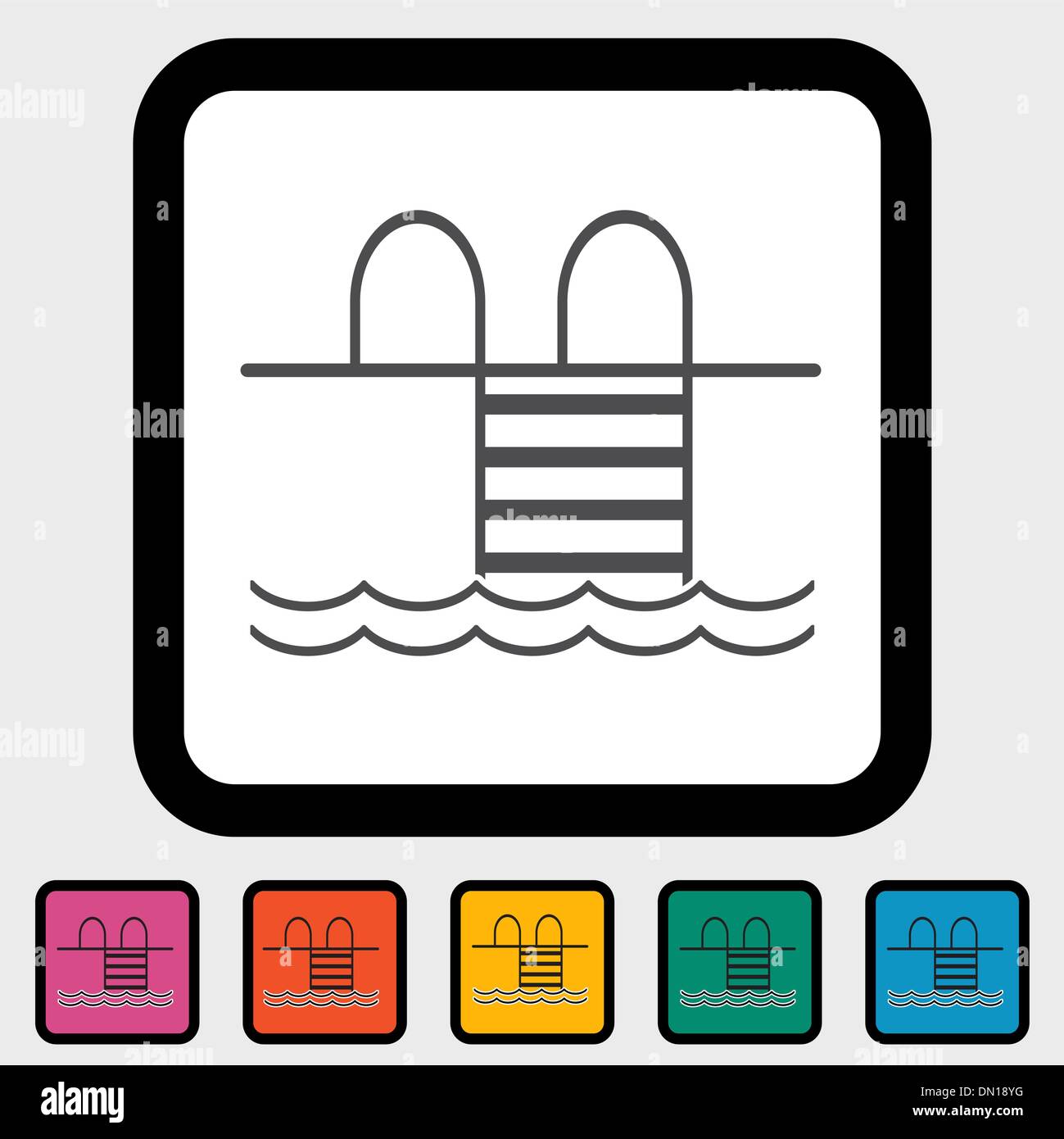 Icône de la piscine. Illustration de Vecteur