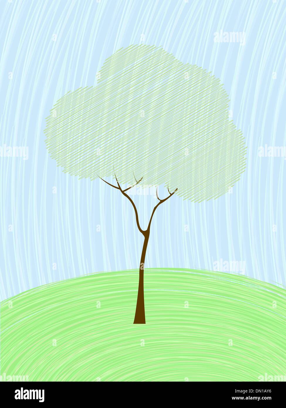 Arbre généalogique pastel card Illustration de Vecteur