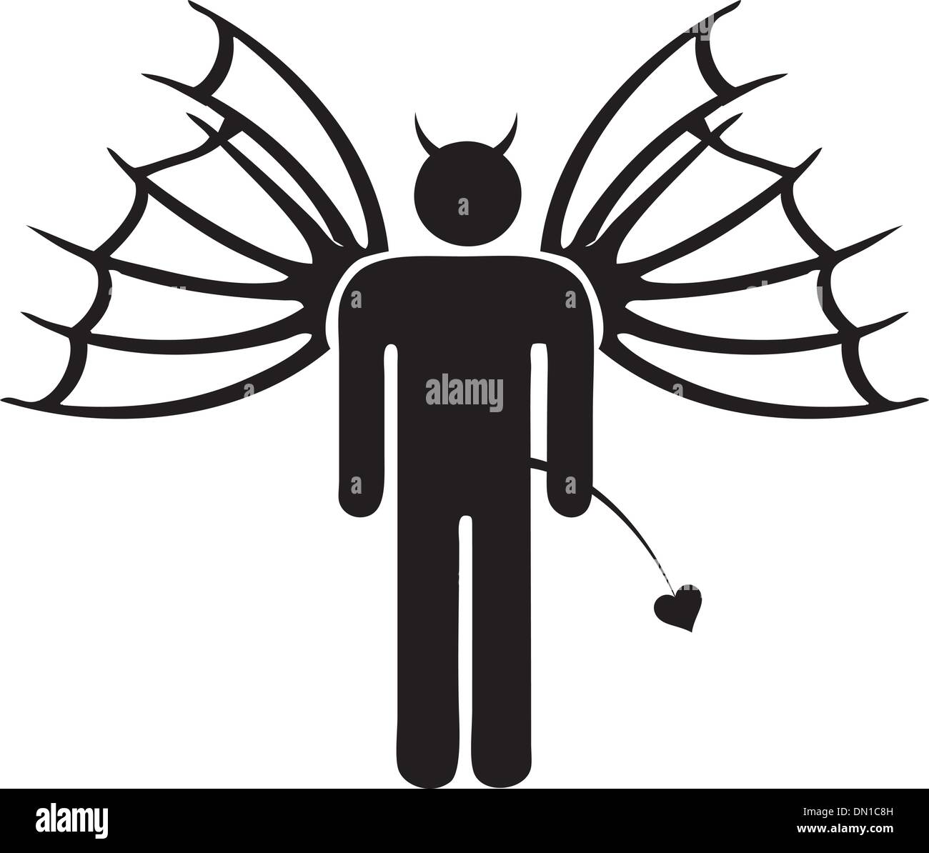 Signe du diable Banque d'images vectorielles Alamy