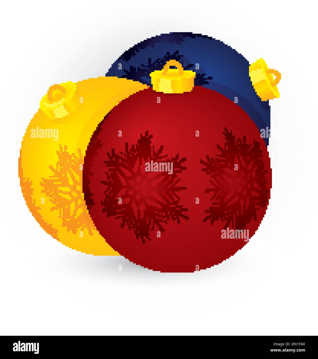 Trois boules de noël vector Illustration de Vecteur