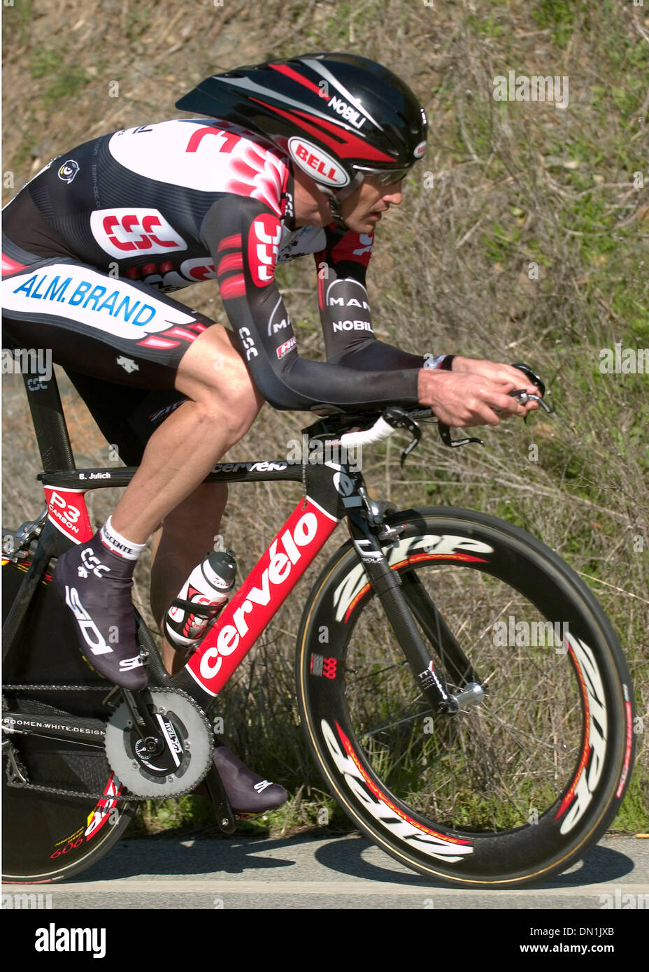 Feb 22, 2006 ; San Jose, CA, USA ; Bobby Julich course à la deuxième place lors de l'étape 3 du Tour de Californie 2006 course du cycle de crédit obligatoire : Photo par Beth Schneide/ZUMA Press. (©) Copyright 2006 par Beth Schneider Banque D'Images