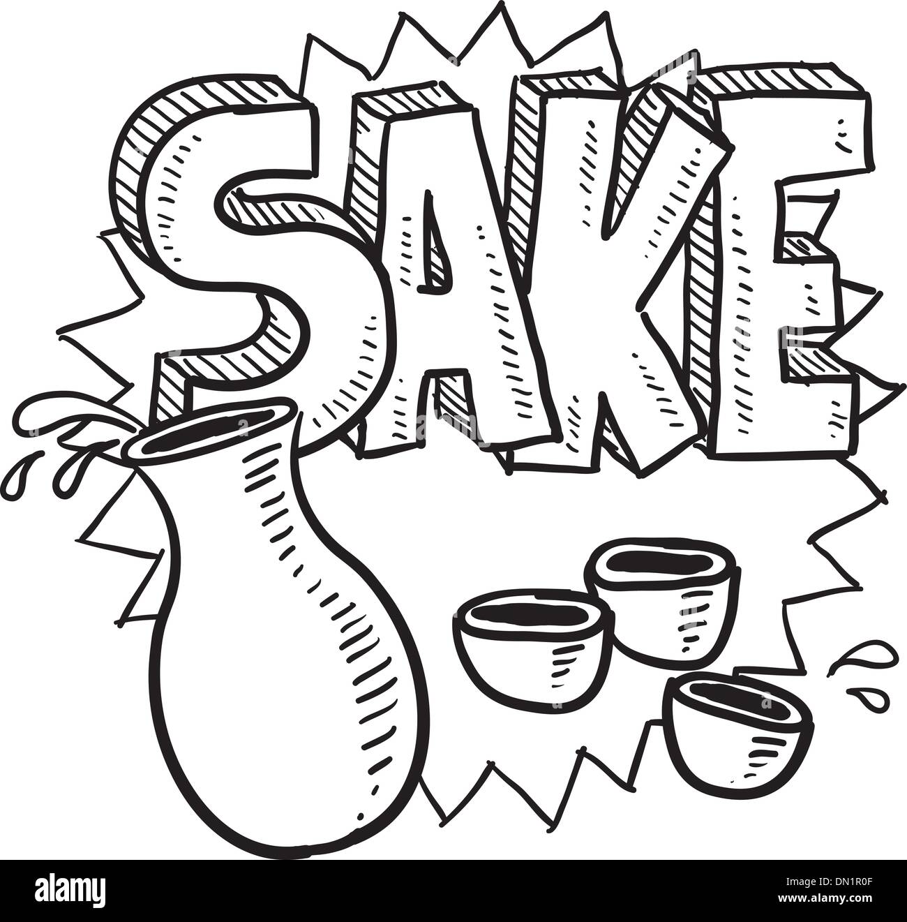 L'alcool cause sketch Illustration de Vecteur