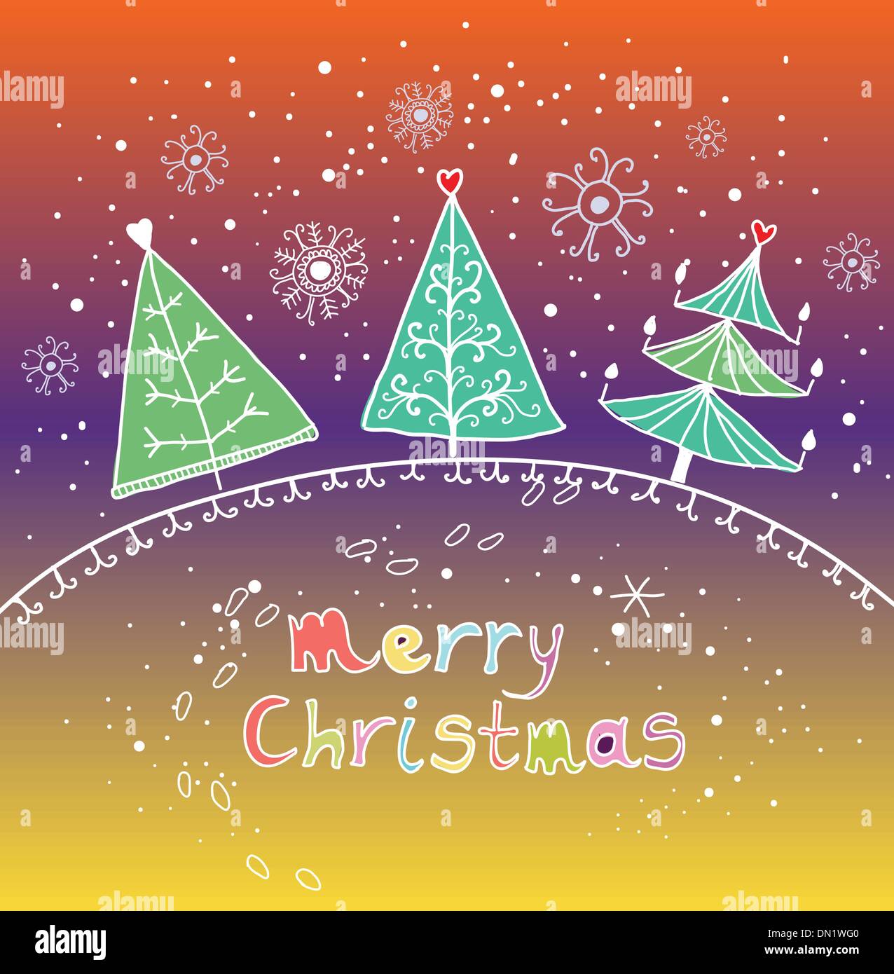 Cartoon Christmas background Illustration de Vecteur