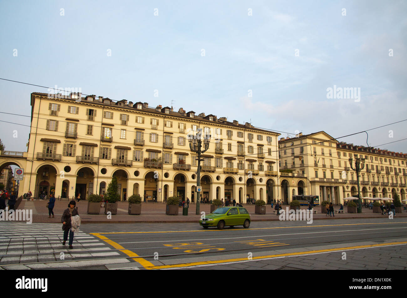 Piazza Vittorio Veneto square centre de Turin Piémont Italie Europe Banque D'Images