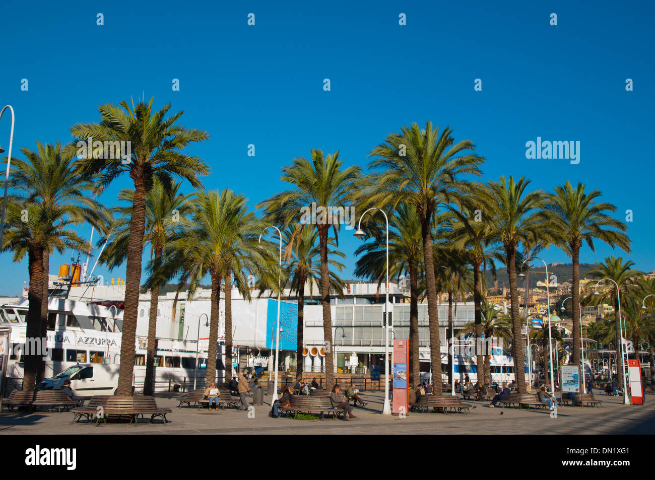 Porto Antico le vieux port Gênes Ligurie Italie Europe Banque D'Images