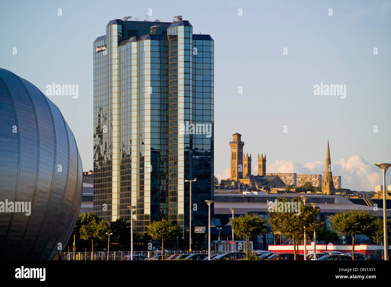 Moat House hotel ou hôtel Crowne Plaza à pacific quay Glasgow Banque D'Images
