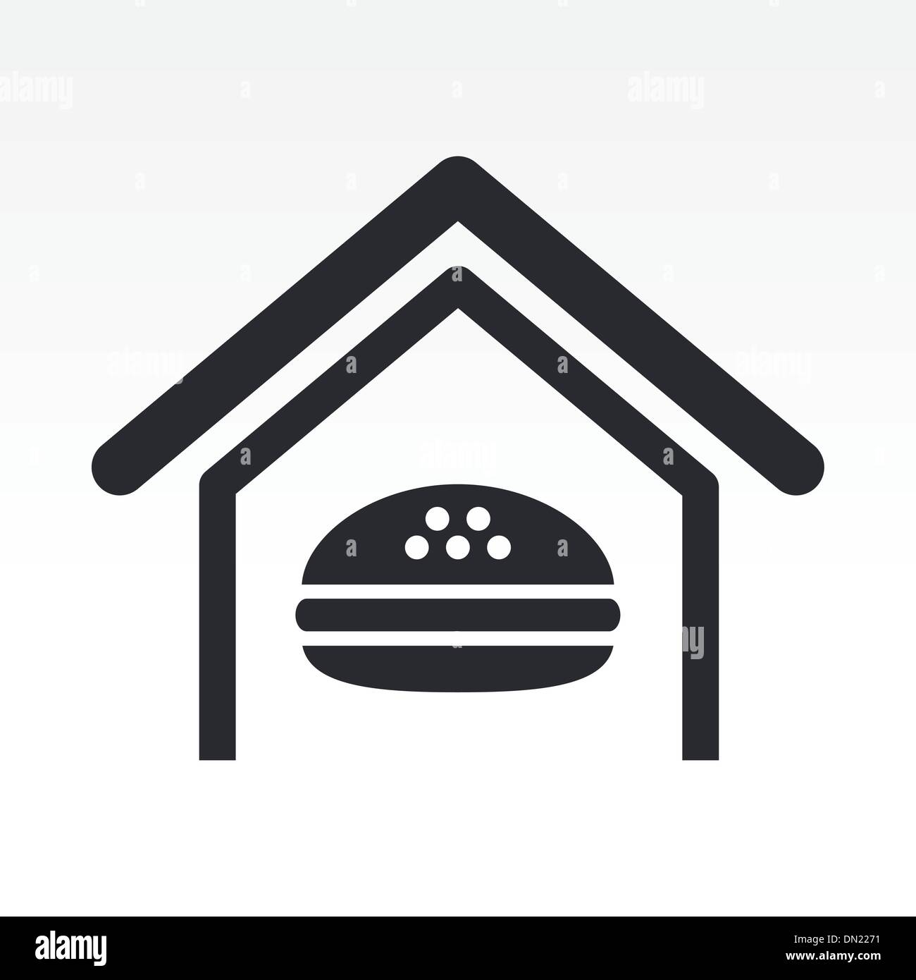 Vector illustration de l'icône fast-food isolés Illustration de Vecteur