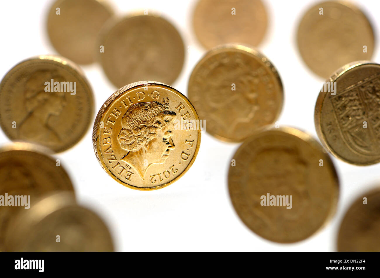 Pièces Livre britannique Banque D'Images