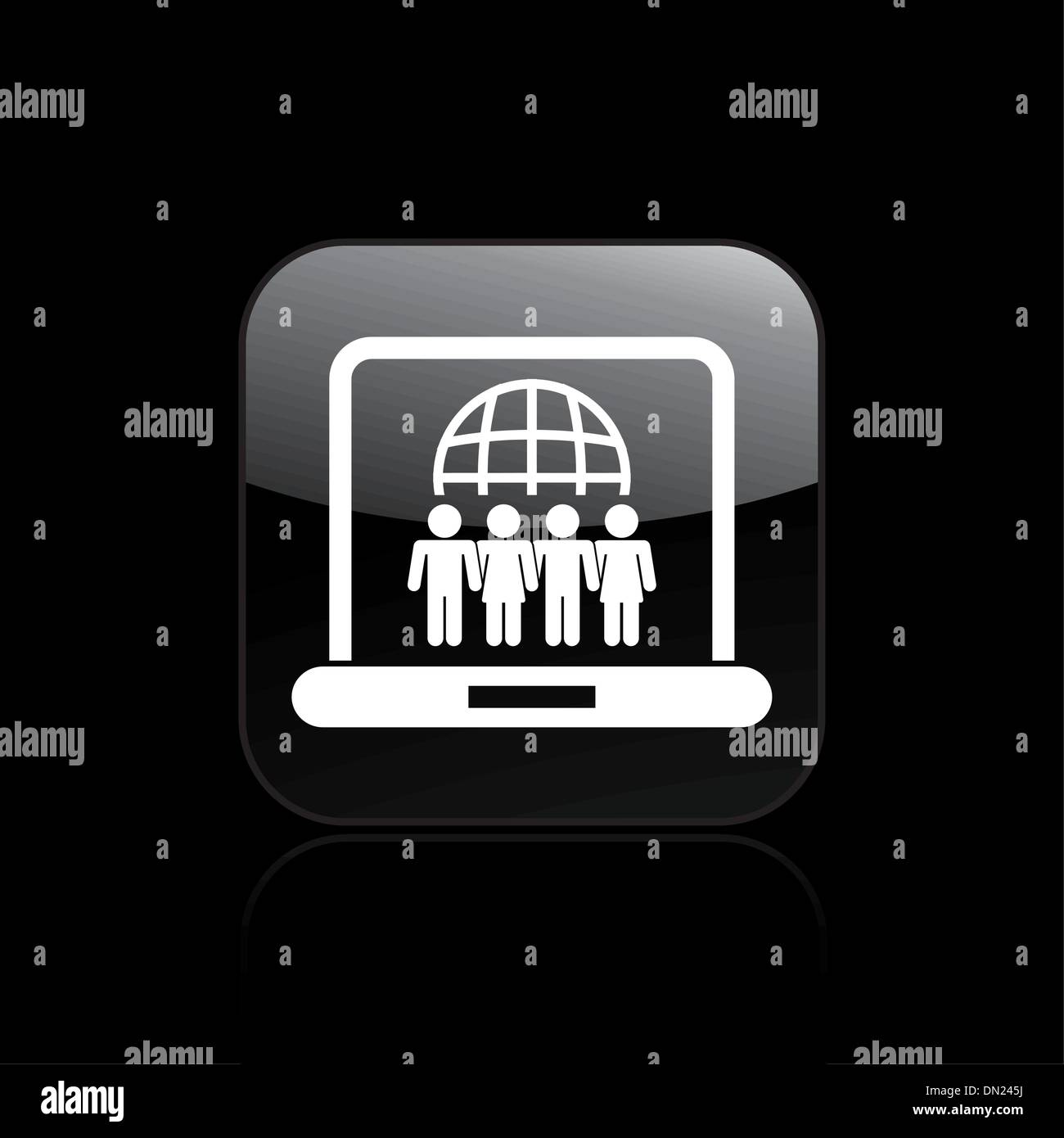 Vector illustration de l'icône de l'union sociale web Illustration de Vecteur