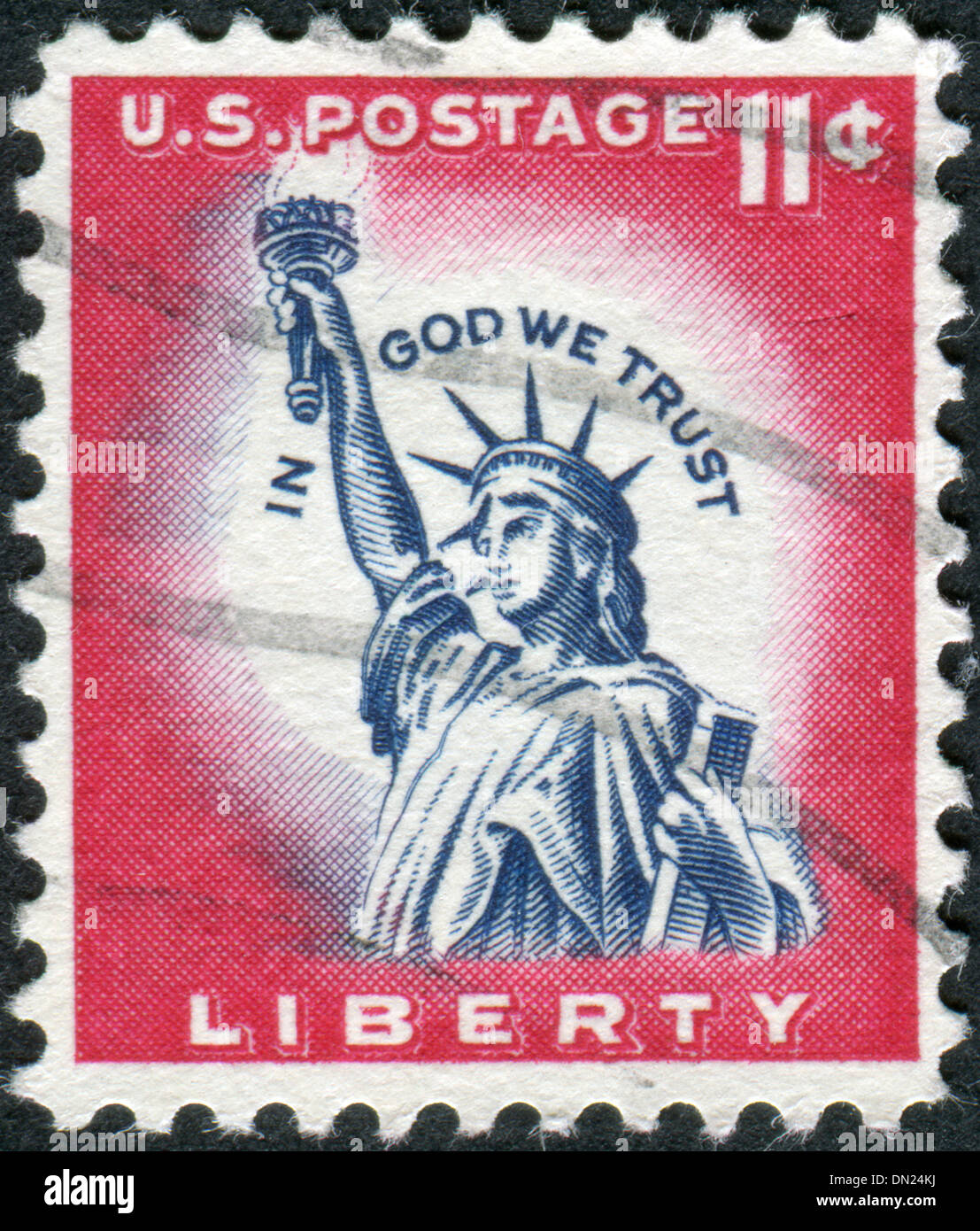 USA circa 1961 un timbreposte imprimé aux EtatsUnis, montre l'un des symboles d'Amérique