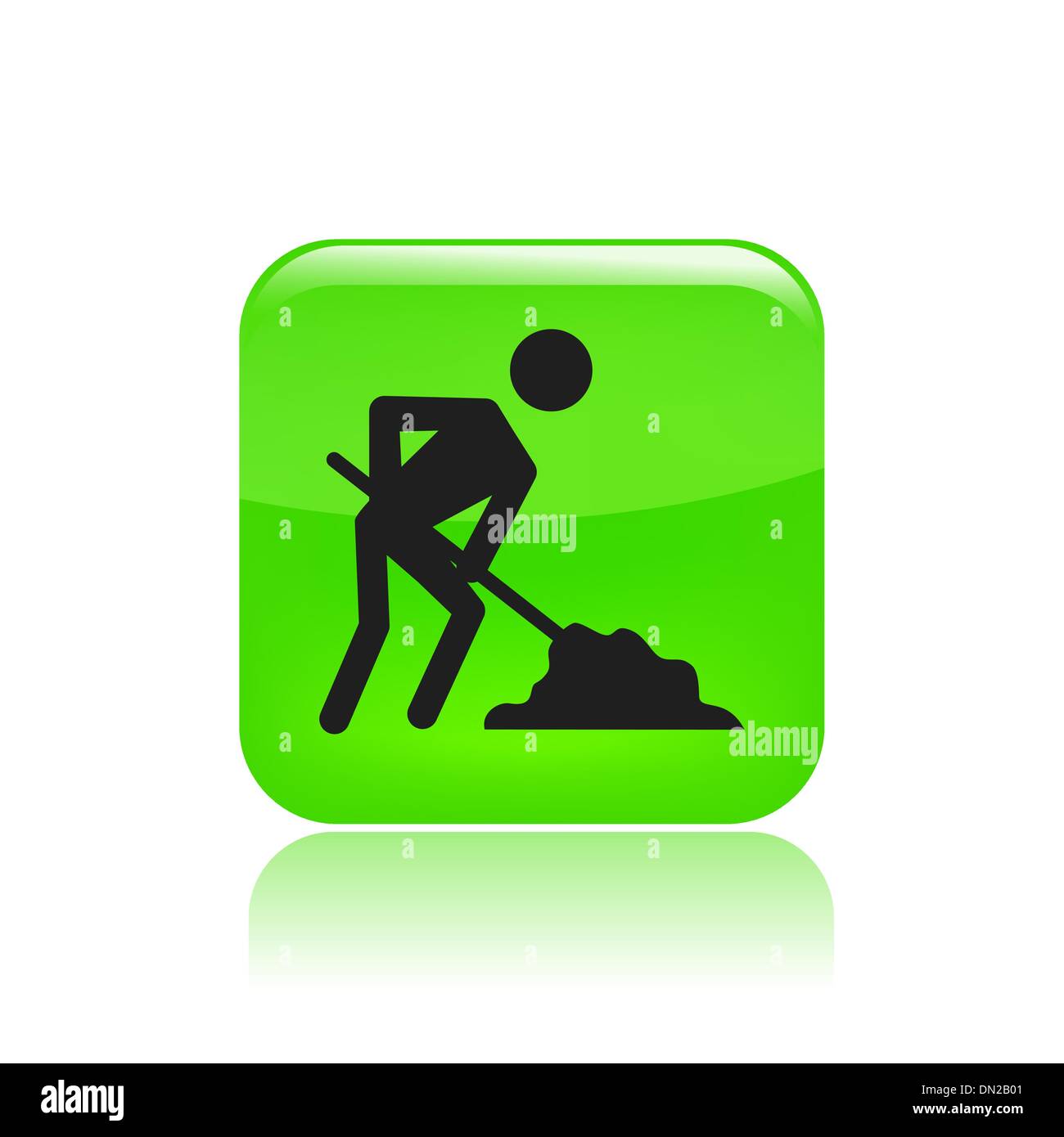 Vector illustration de l'icône unique travaux en cours Illustration de Vecteur