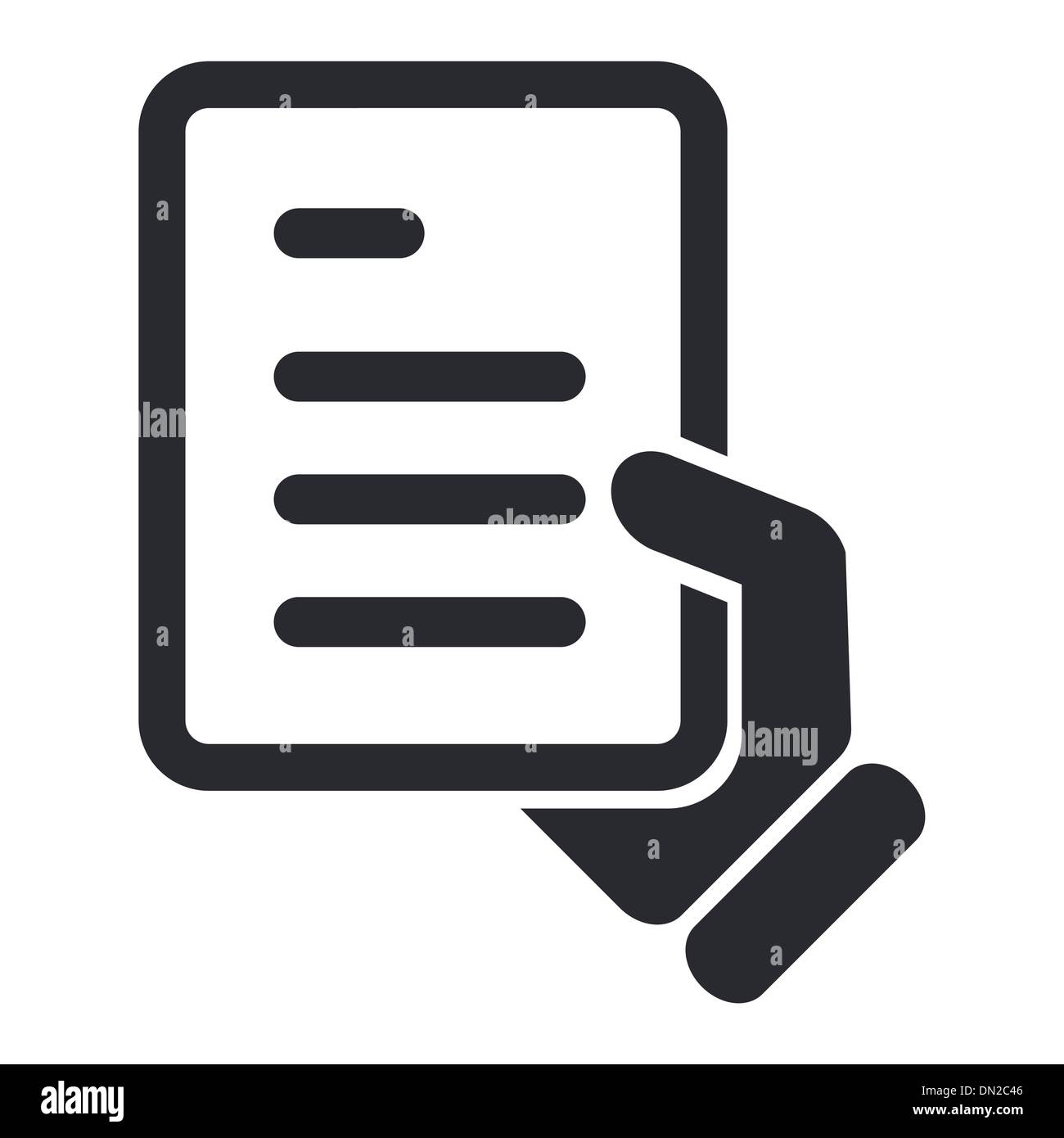 Vector illustration de l'icône de document isolé Illustration de Vecteur