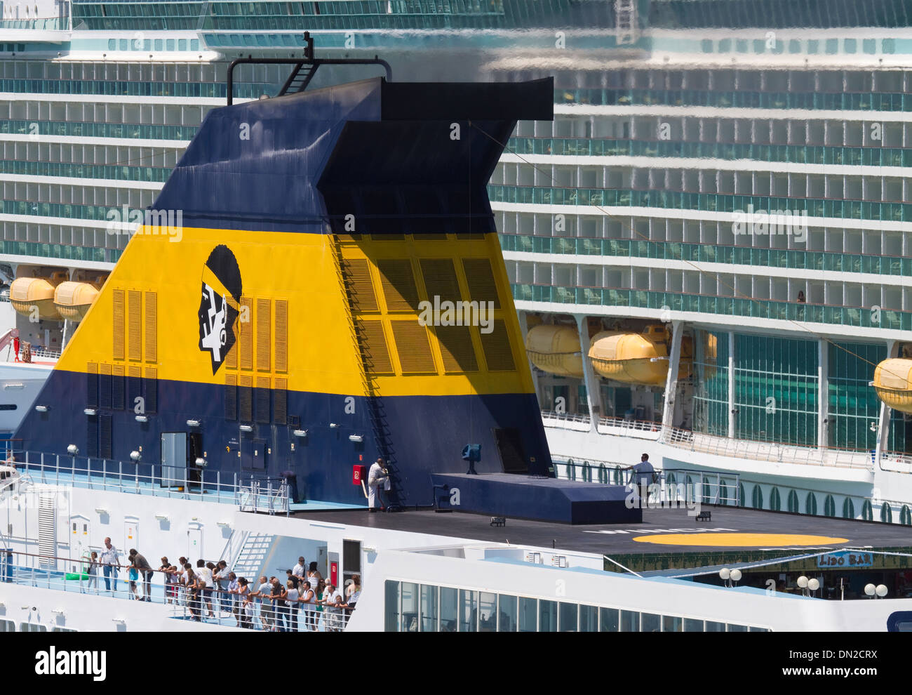 Scène de Civitavecchia. Banque D'Images